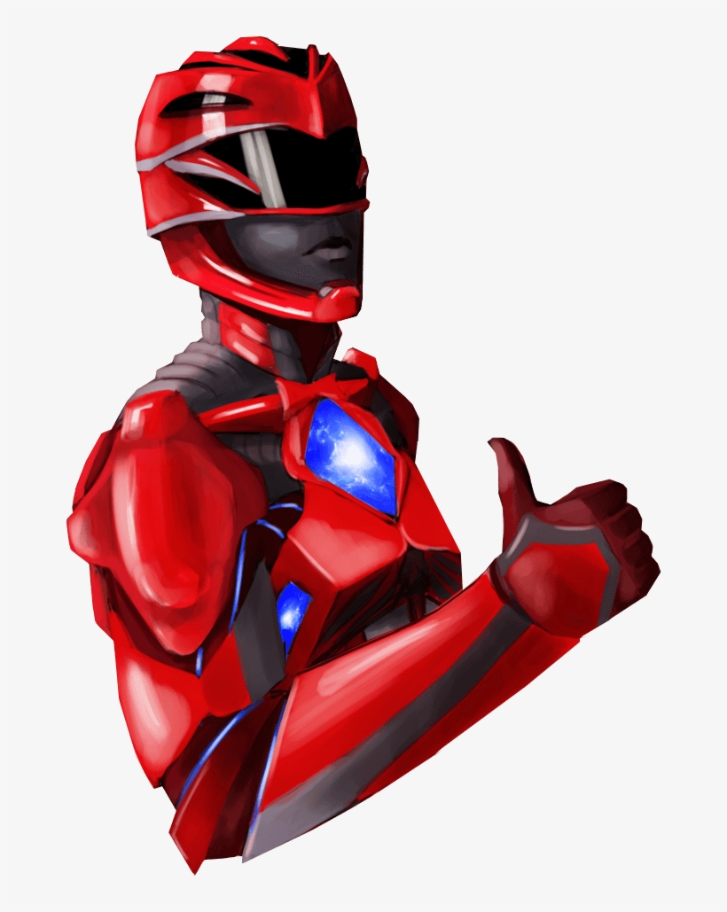Red Power Ranger Sticker - Bare Tree Media Inc., transparent png