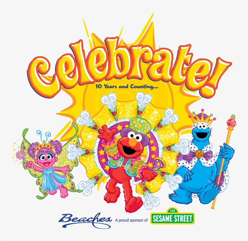 Celebrate 10 Years Beaches Resorts And Sesame Street - Sesame Street, transparent png