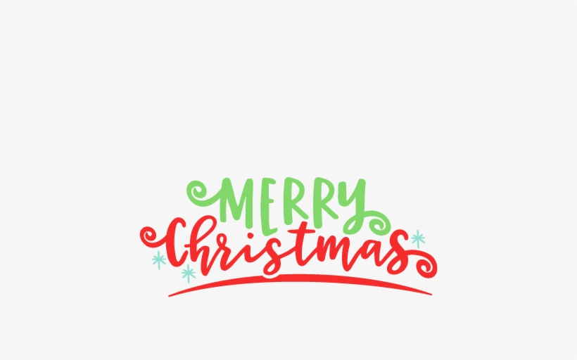 Merry Christmas Text Clipart File - Calligraphy, transparent png