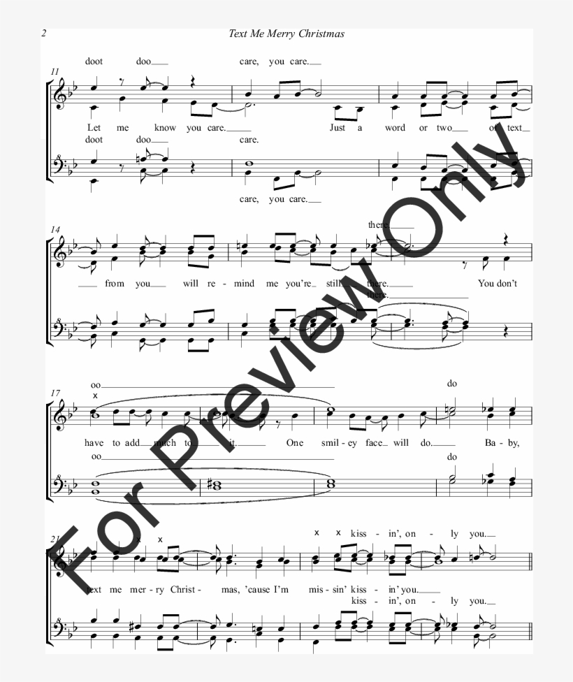 Text Me Merry Christmas Thumbnail - Muusika Part Uusberg Sheet Music, transparent png