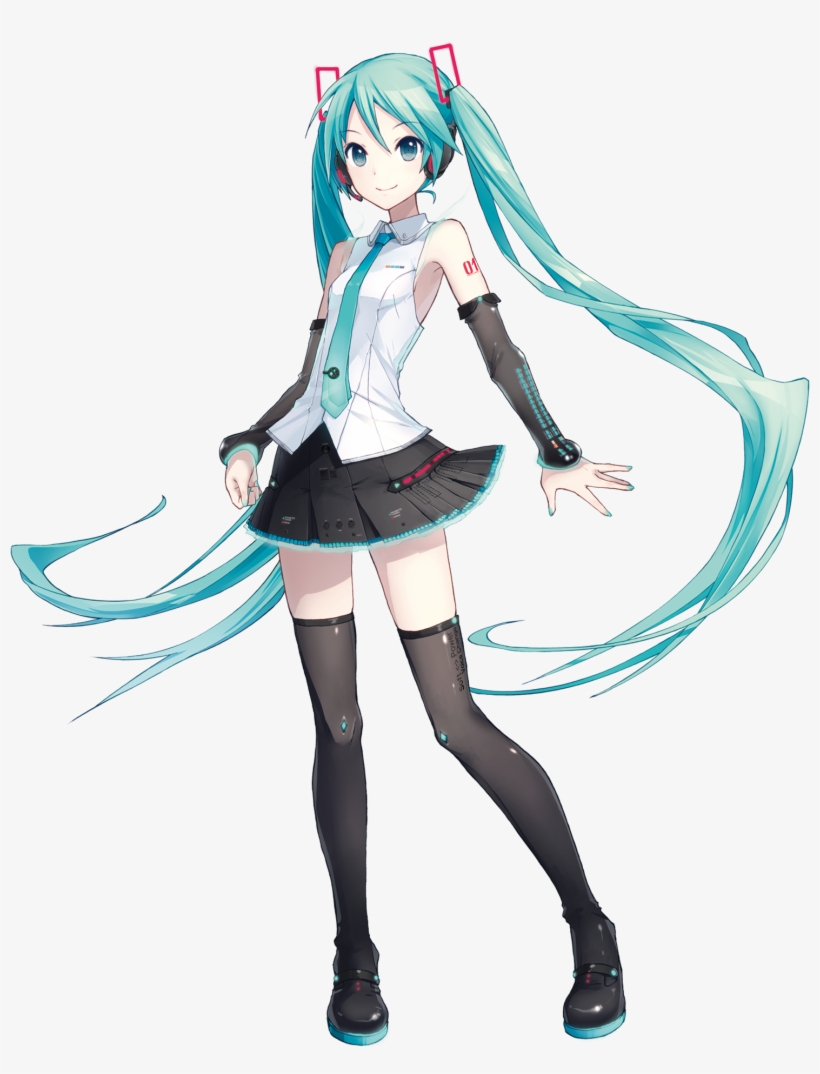 Miku - Vocaloid V4x Miku, transparent png