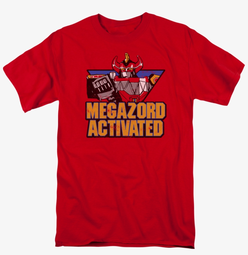 Megazord Activated Mighty Morphin Power Rangers T-shirt - Love Lucy T Shirts, transparent png