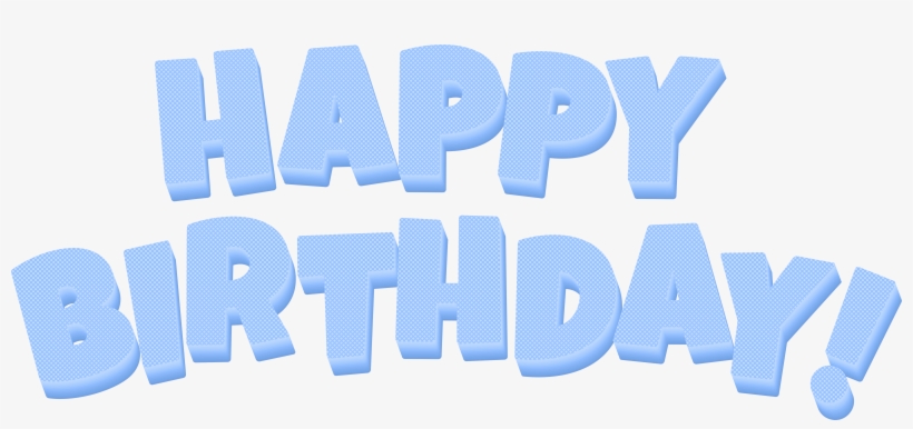 0, - Happy Birthday Text Png Blue, transparent png