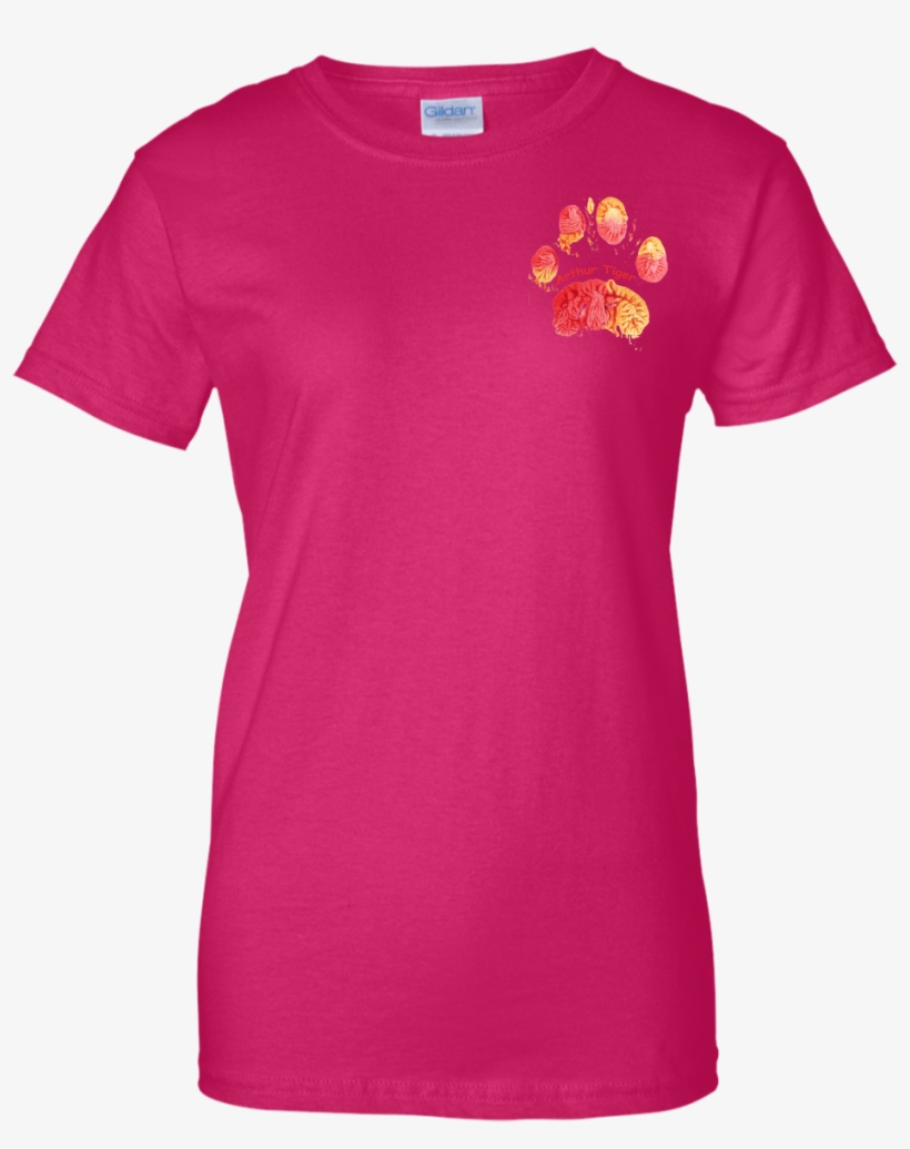 Arthur Tiger Paw Print Ladies Custom 100% Cotton T-shirt - Dogs Are Awesome Dog Lovers Tshirt With Dogs On Them, transparent png