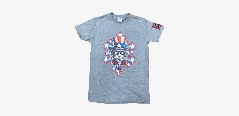 Star Struck Uncle Sam Confederate Flag T-shirt - T-shirt, transparent png