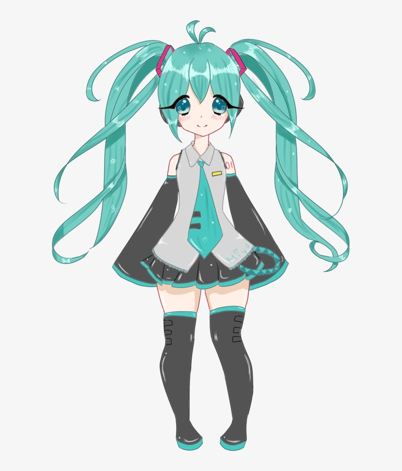 Hatsune Bg Vers By Myaruu On Deviantart - Cartoon, transparent png