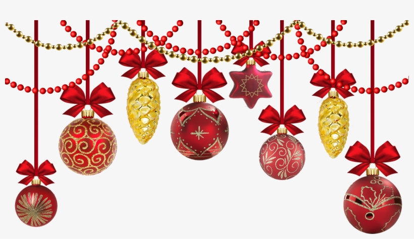 Christmas-party - Christmas Card With Red Ornaments/season's Greetings/custom, transparent png