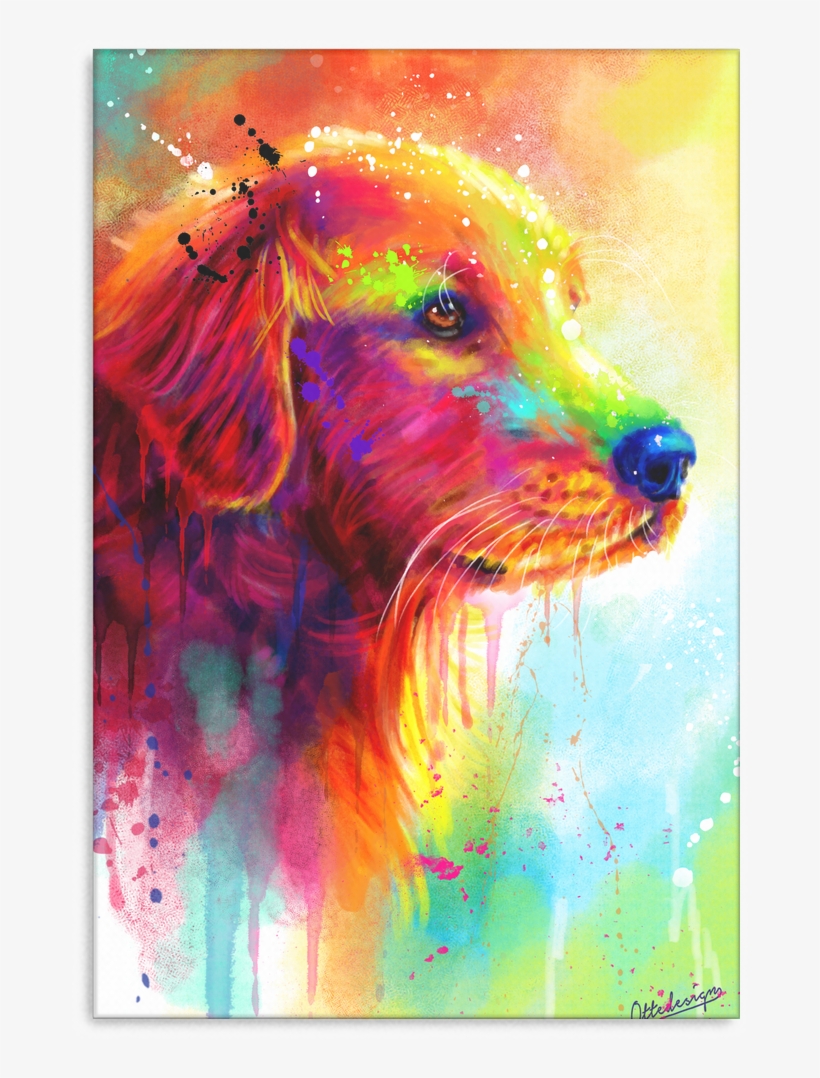 Golden Retriever Canvas Wrap - Golden Retriever, transparent png
