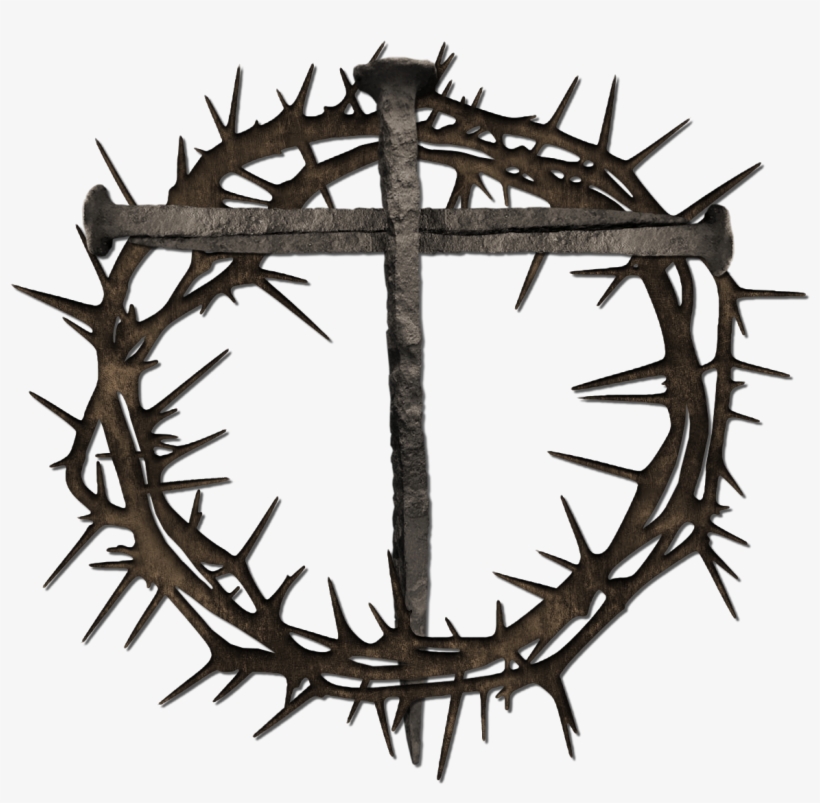 Pin By Crafty Annabelle On Easter Clip Art - Crown Of Thorns And Nail Cross, transparent png