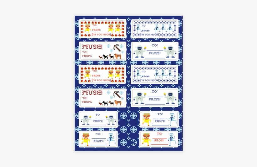 Christmas Gift Tags Sticker/decal Sheet - Sticker, transparent png