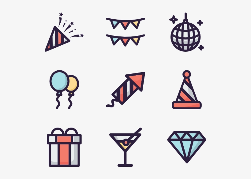 New Year Party - Icon Design Party Png, transparent png