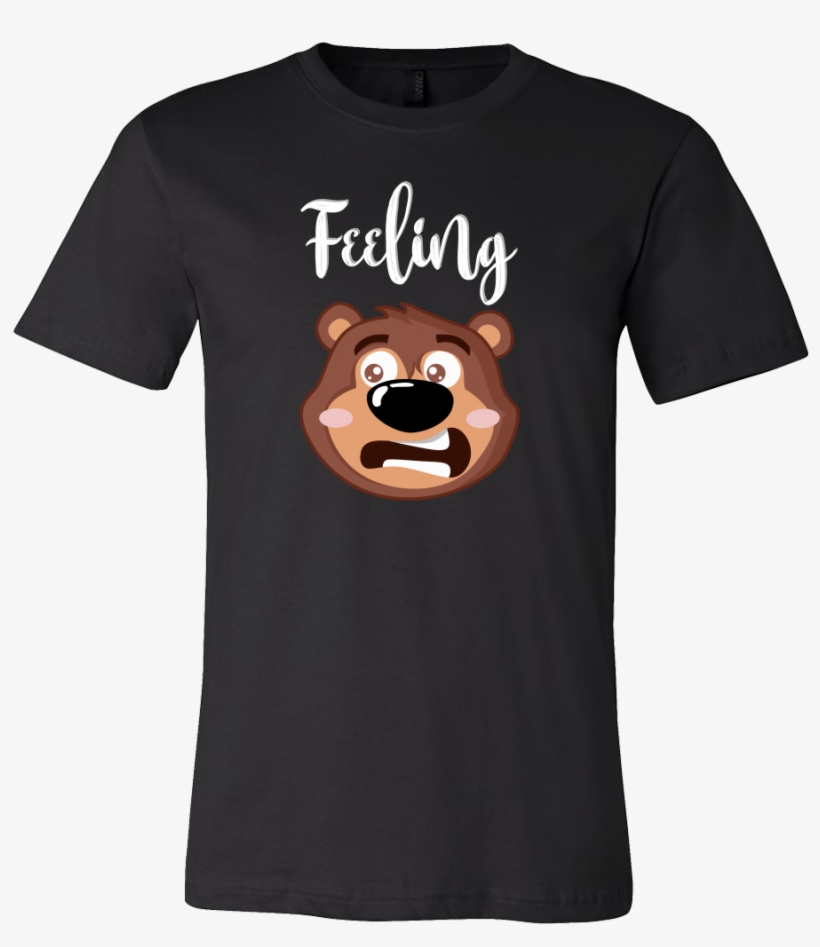 Funny Cartoon Feeling Shocked Face Feeling Mood T-shirt - Black T Shirt, transparent png