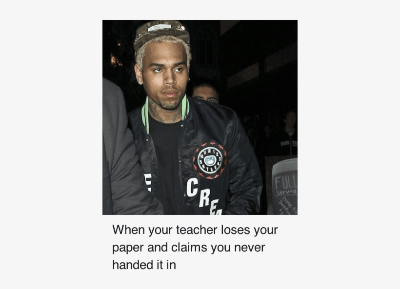 Chris Brown, School, And Teacher - Funny Chris Brown Memes, transparent png