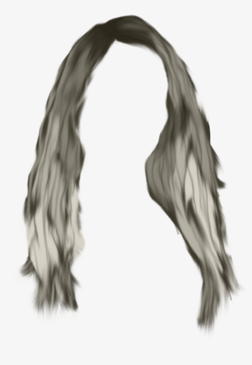 Long Hair Png - Grey Hair Png, transparent png