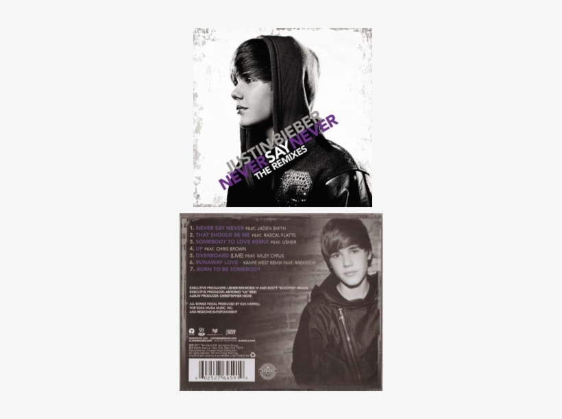Picture - Justin Bieber: Never Say Never - The Remixes Cd, transparent png