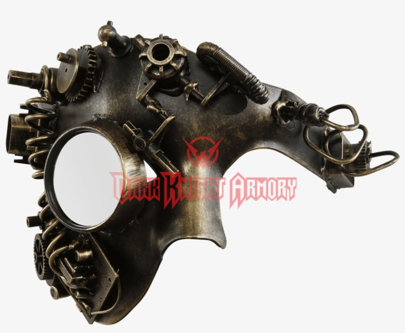 Gold Steampunk Monocle Phantom Mask - Terminator Inspired Steam Punk Halloween Costume Mask, transparent png