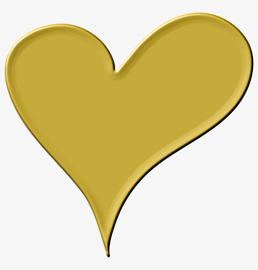 Heart In Gold - Gold Heart Png Clipart, transparent png