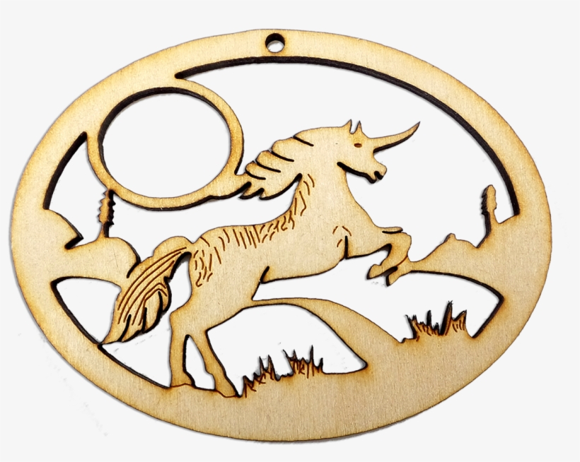 Personalized Unicorn Ornament - Circle, transparent png