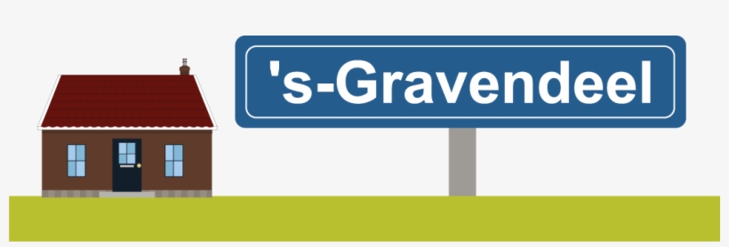 Huisje En Bordje Groot - Sign, transparent png