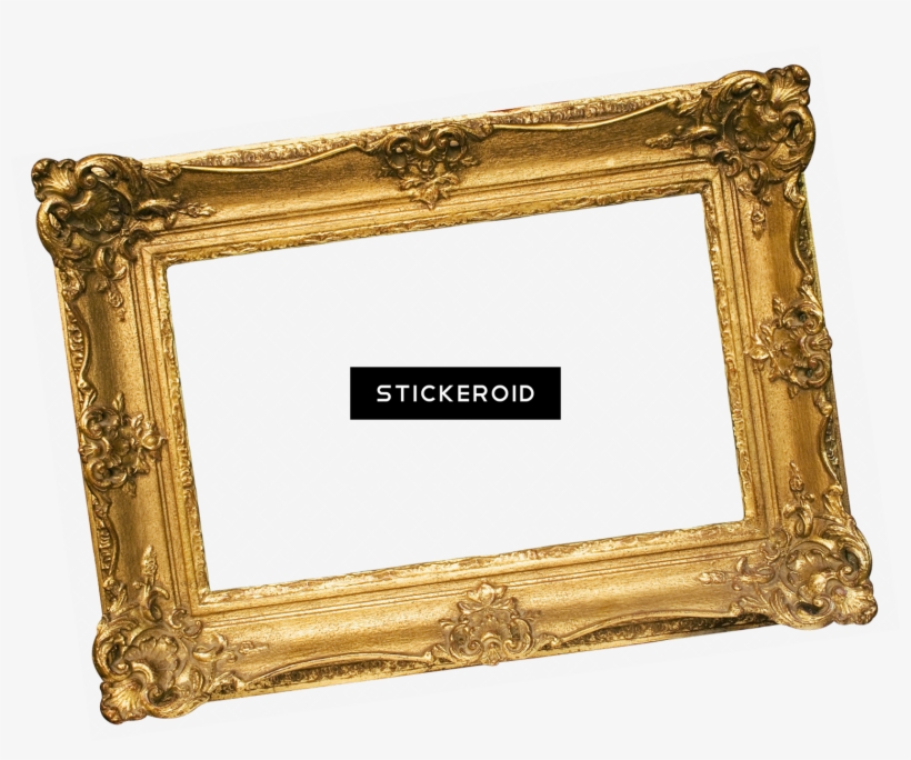 Gold Frame, transparent png