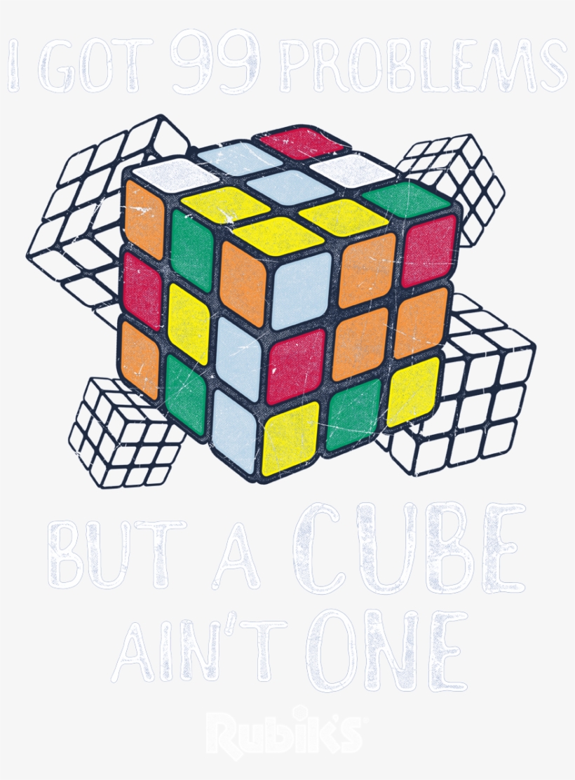 Rubiks Cube 99 Problems Men's Regular Fit T-shirt - Rubik's Cube, transparent png