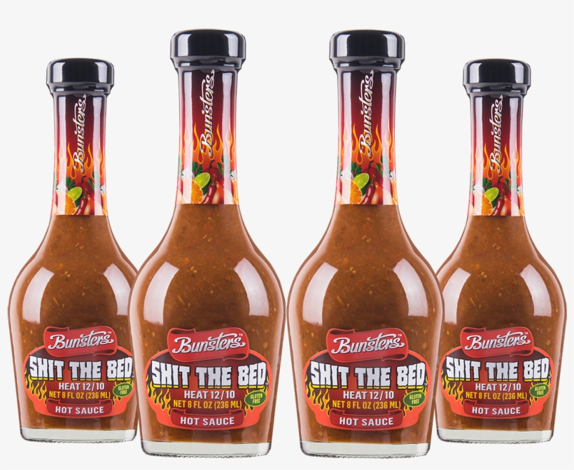 4 Pack Of Shit The Bed - Bunsters Shit The Bed Hot Sauce 250ml 12/10, transparent png