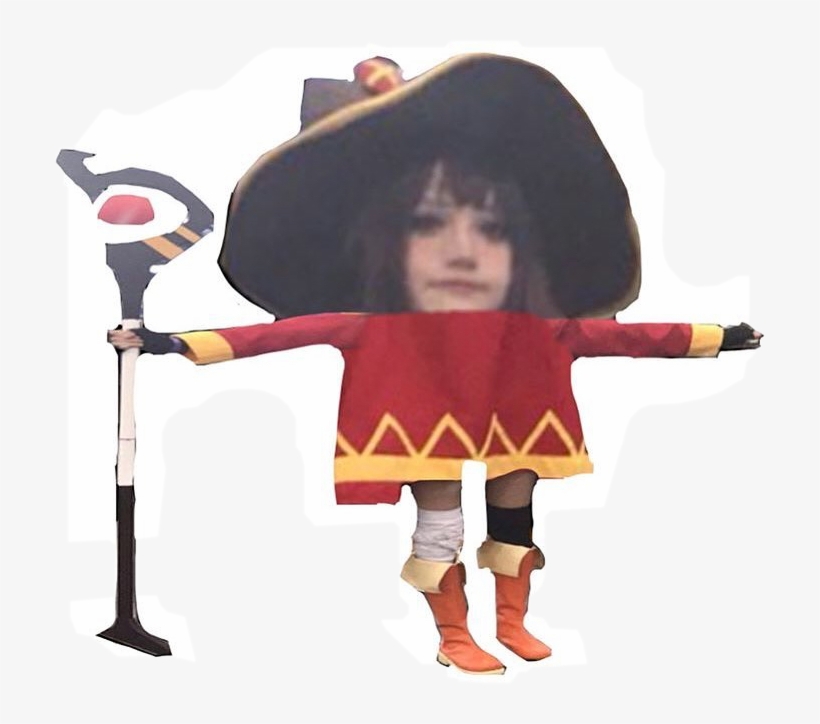 Megumin Cosplay T Pose, transparent png