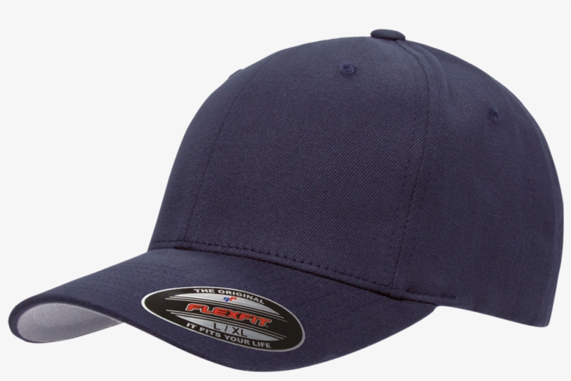 Flexfit Brushed Twill Cap - Custom Flexfit Navy Brushed 6-panel Cap, transparent png