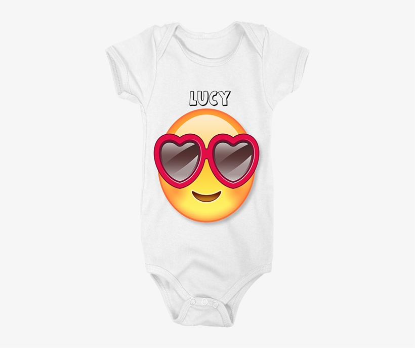 Love Struck Emoji Customised Baby Grow - Infant Bodysuit, transparent png