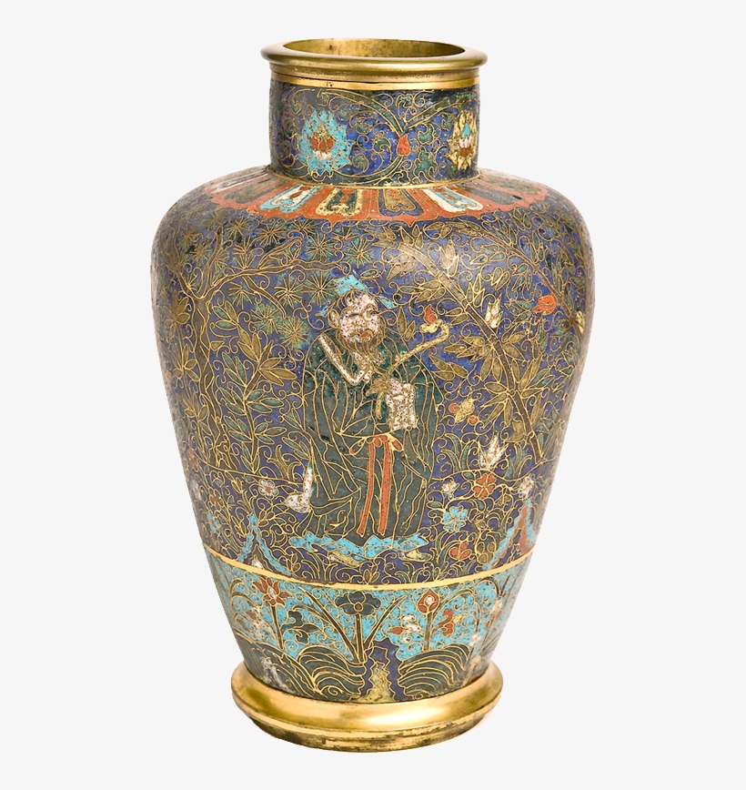 Vase Ming Dynasty, Early 16th Century - Cloisonné, transparent png