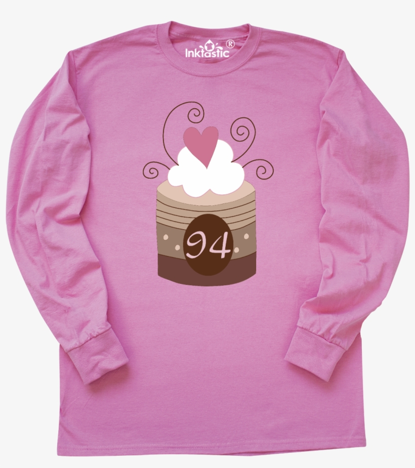 94th Birthday Cupcake Long Sleeve T-shirt Azalea $24 - Inktastic 100th Birthday Party Candles Long Sleeve, transparent png