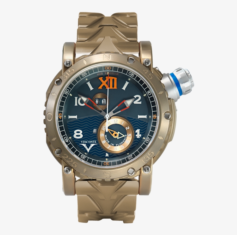 W110 Grand Cruise Bronze - Visconti Water W110 Grand Cruise Inox Automatic Watch,, transparent png