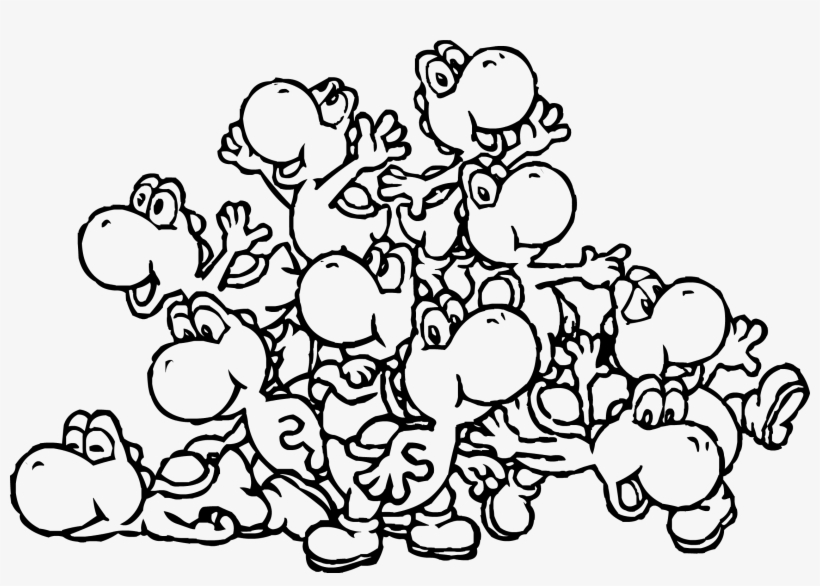 Yoshi Coloring Pages Printable, transparent png