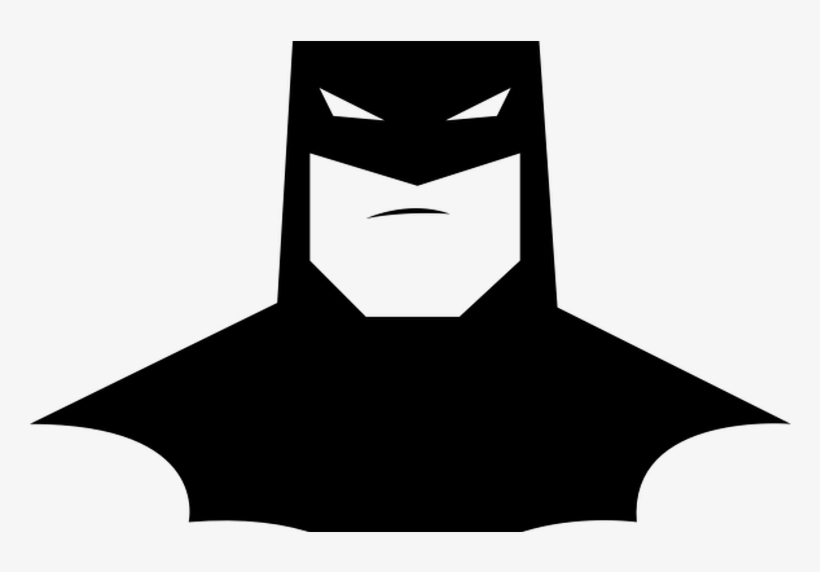 Picture Freeuse Batman Face Clipart - Batman Face Black And White, transparent png