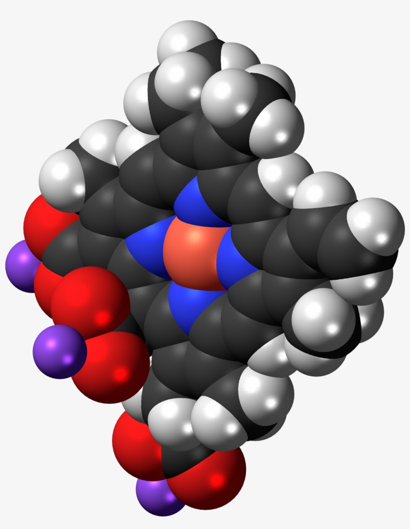 Chlorophyllin Sodium 3d Spacefill - Chlorophyllin, transparent png