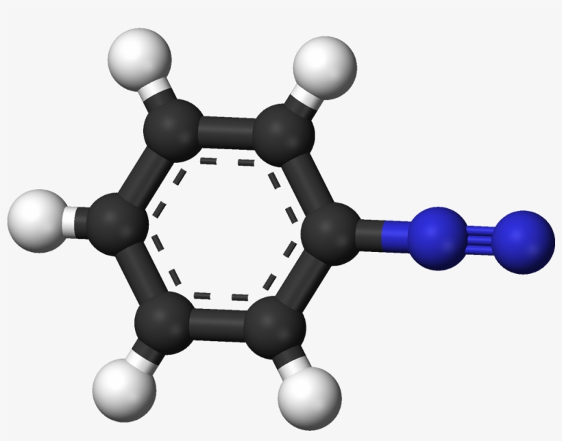 Benzenediazonium 3d Balls - Molecule, transparent png
