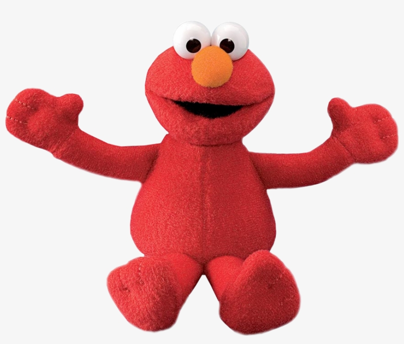 Sesame - Gund Small Elmo Beanbag, transparent png
