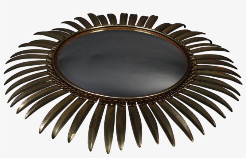 Vintage Wall Mirror From The 50s - Circle, transparent png