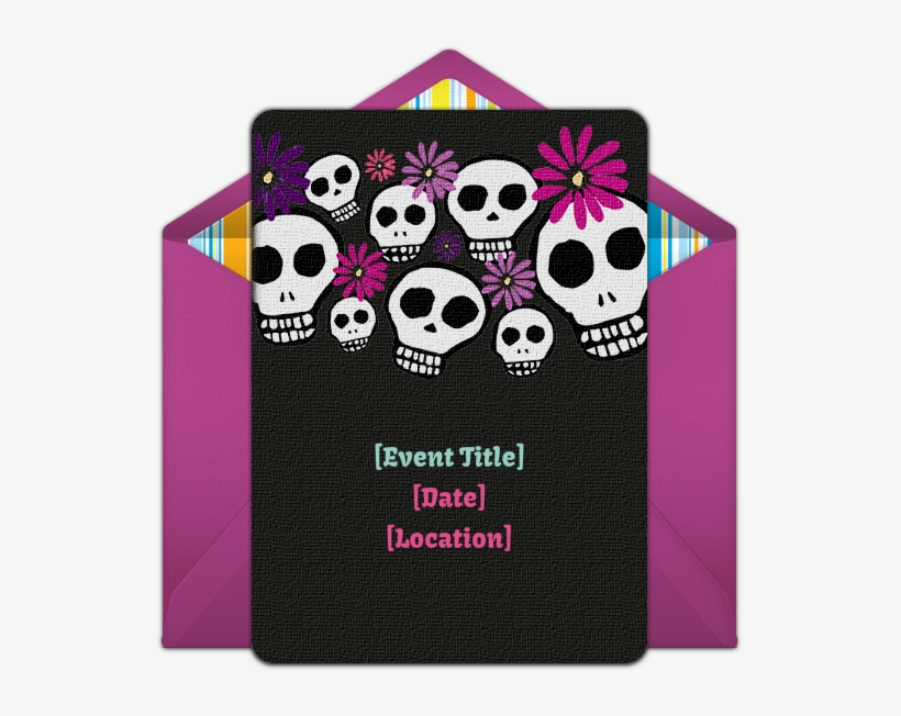 Free Dia De Los Muertos Party Invitation - Party, transparent png