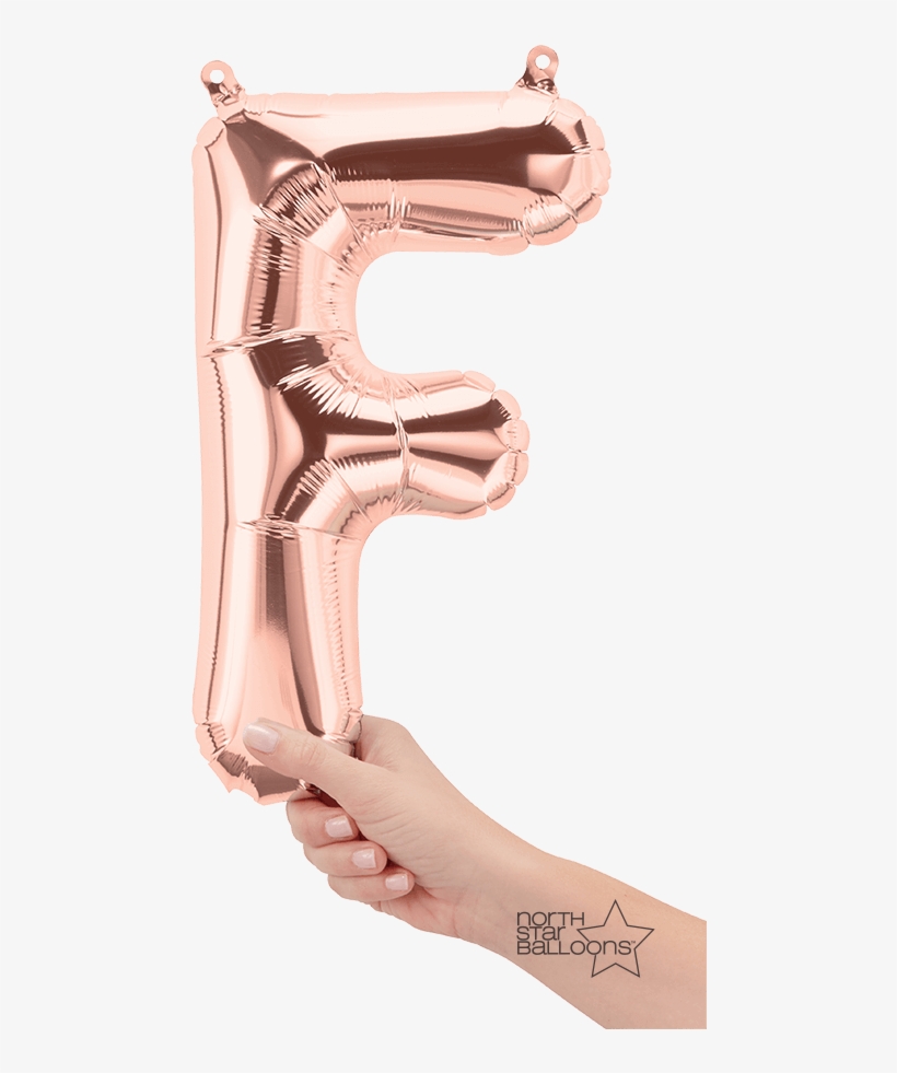 F Rose Gold - 16" Airfill Only Number 5 - Rose Gold Number - Mylar, transparent png