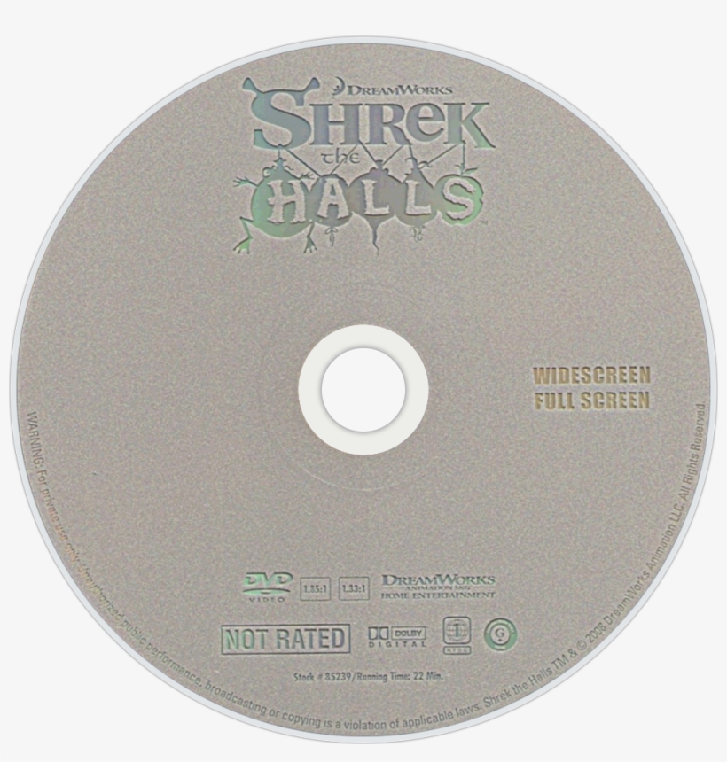 Shrek The Halls Dvd Disc Image - Shrek The Third, transparent png