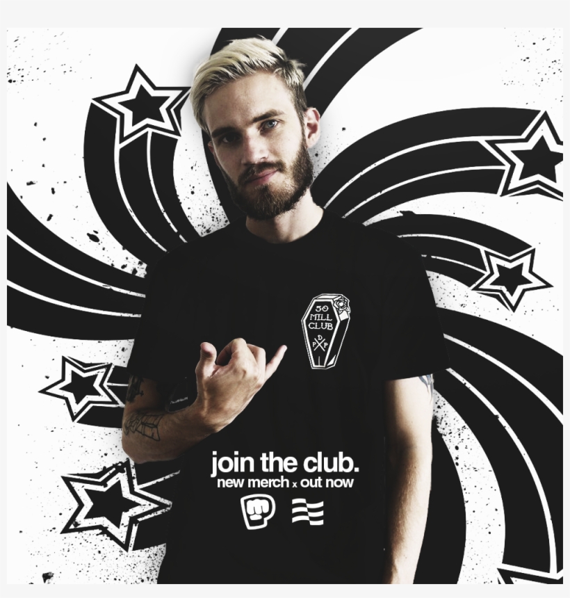 Pewdiepie X @represent Some Old Merch Advertisements - Illustration, transparent png