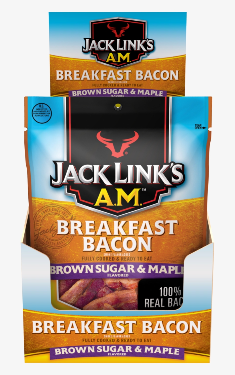 Jack Links Am Breakfast Bacon Snack Size, Brown Sugar - Jack Link's A.m. Breakfast Bacon, Brown Sugar, transparent png