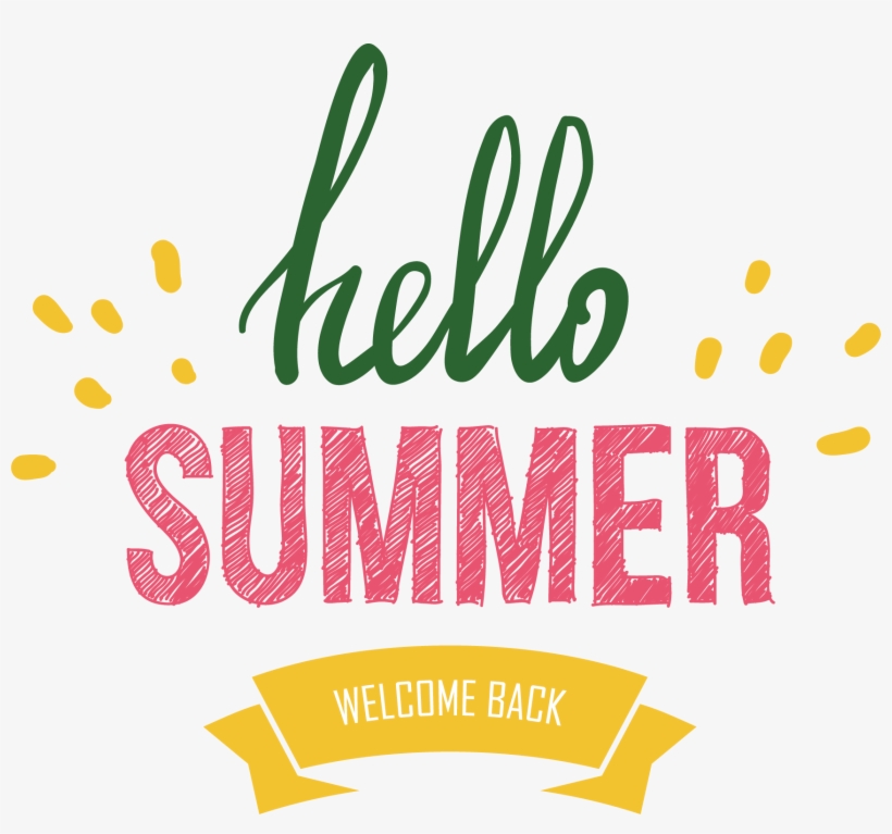 One Color T - Hello Summer Vector, transparent png