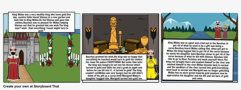 King Midas And The Golden Touch - Cartoon, transparent png