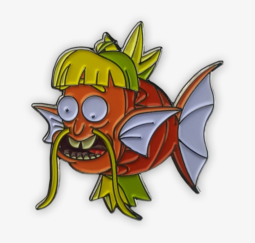 Magikarp/dofus Rick Mashup Pin Badge - Cartoon, transparent png