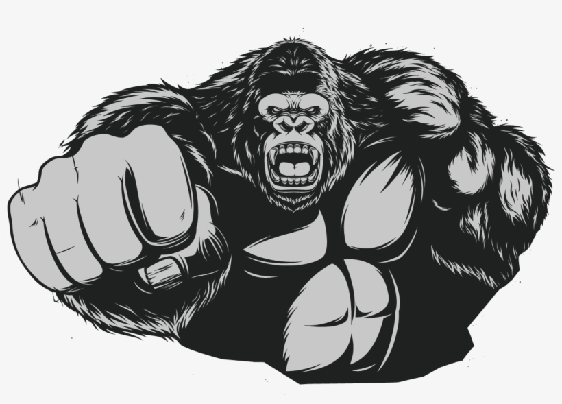 Western Gorilla Chimpanzee Muscle - Gorilla, transparent png