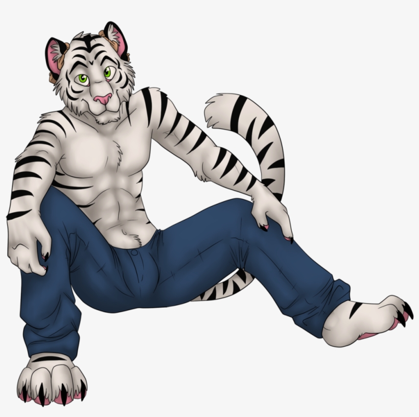 Ultra Img - Male Anthro White Tiger, transparent png