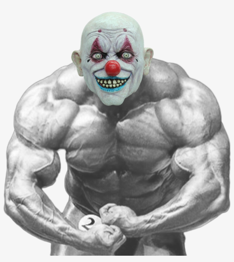 Pro Wrestling Champion Brian Cage - Crappy The Clown Halloween Mask, transparent png