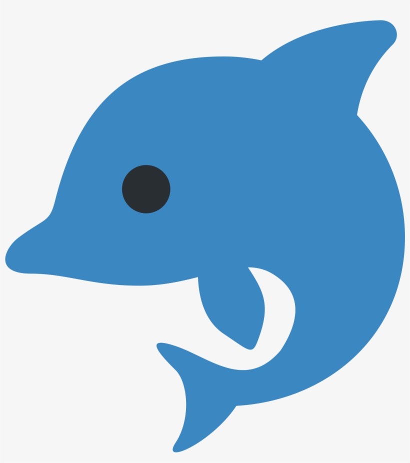 Open - Dolphin Emoji, transparent png